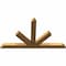 Ekena Millwork Saratoga Rough Sawn Timber Gable Bracket, Western Red Cedar, 84"W x 49"H x 4"D x 6"F, 14/12 Pitch GBW084X49X0406SAR00RWR - alternate 2